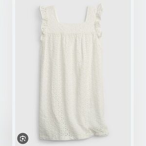 Gap Kids White Eyelet Sleeveless Dress size Small